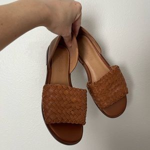 Madewell Kinsley d'Orsay Flat in Woven Leather Sz 5.5